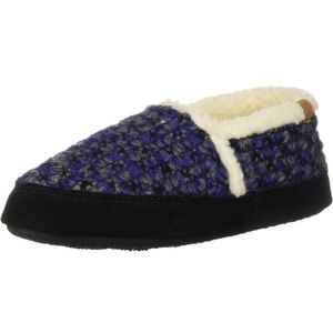 Kids L'il Jam Moc Slipper navy blue size 3-4